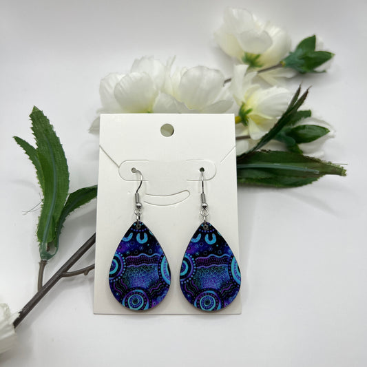 Wet Seasons - Dusk - Wooden Earrings