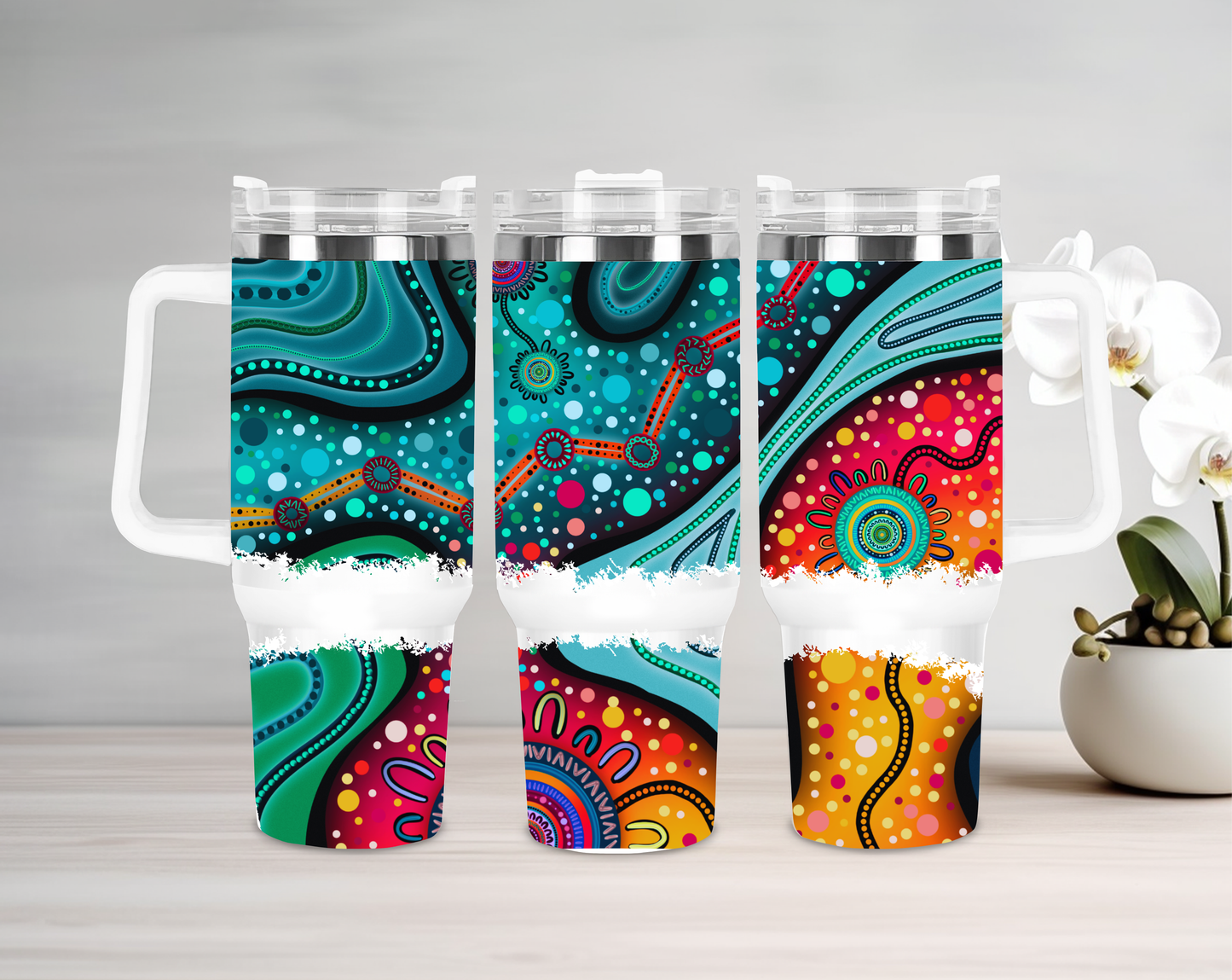 Pathways - Country - 40oz Tumbler - Aboriginal Art