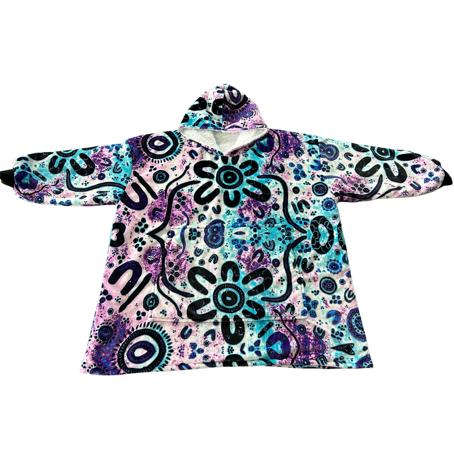 Stronger Than Before - Bliss - Aboriginal Art Hooded Blanket