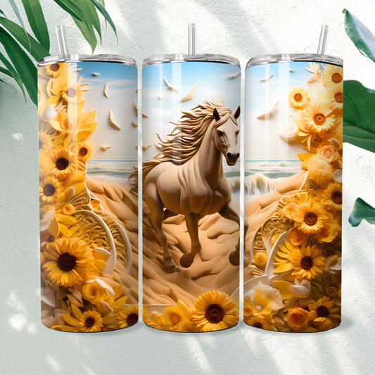 Sunflower Horse - 20oz Tumbler