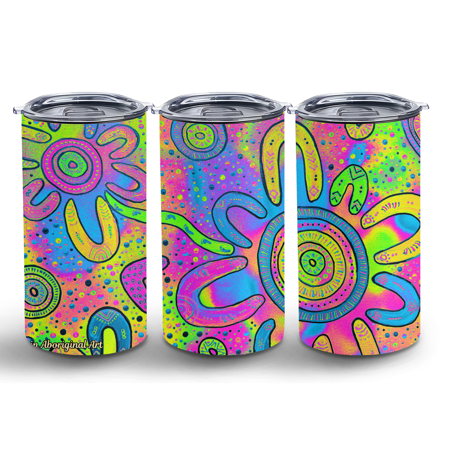 New Beginnings - 12oz Insulated Tumbler | Aboriginal Art Coffee Cup
