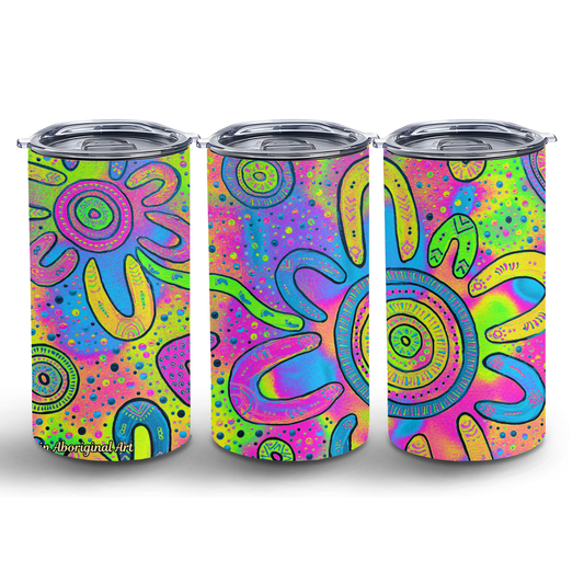 New Beginnings - 12oz Insulated Tumbler | Aboriginal Art Coffee Cup