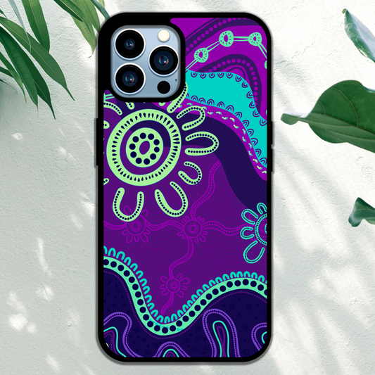 Walkabout - Purple - Aboriginal Art - Phone Case