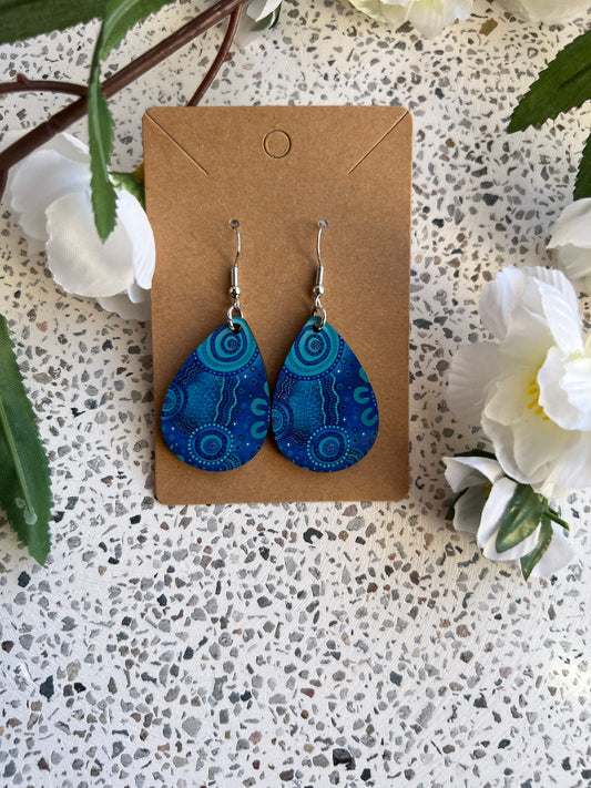 Wet Seasons - Tear Drop - Wooden Earrings