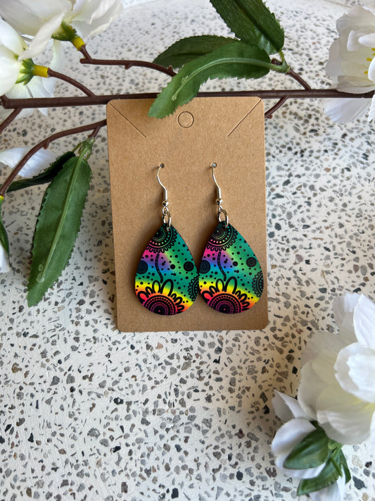 Community - Tear Drop - Wooden Earrings