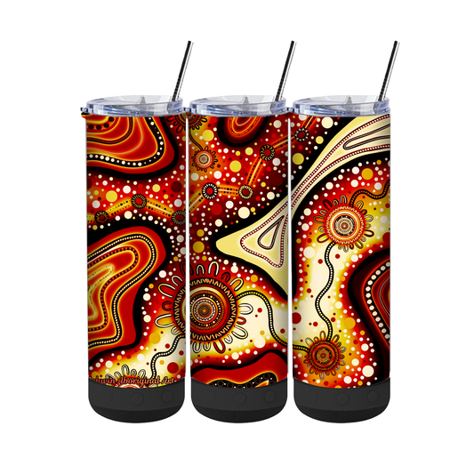 Pathways - Traditional - 20oz Aboriginal Art Bluetooth Speaker Tumbler