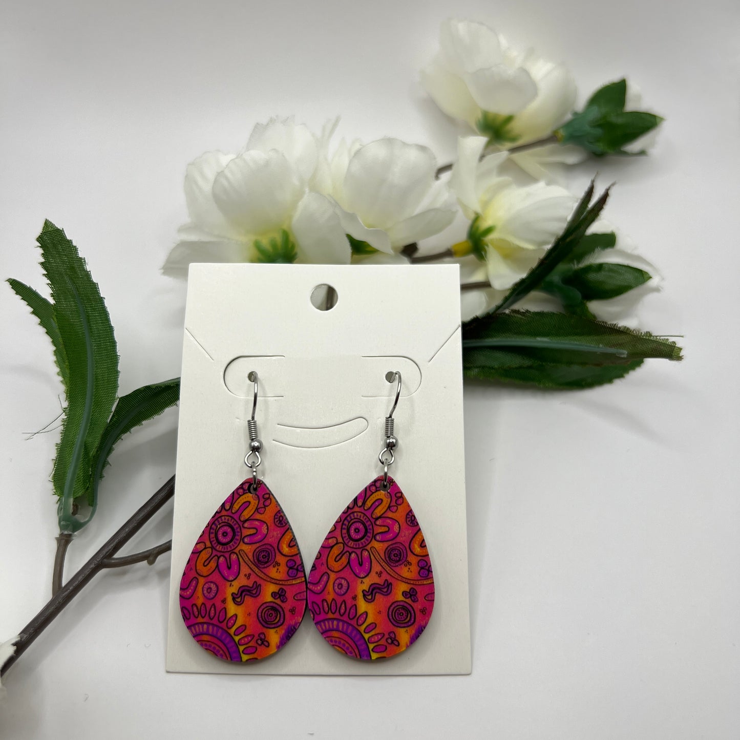 Harmony - Sunset - Aboriginal Art Earrings