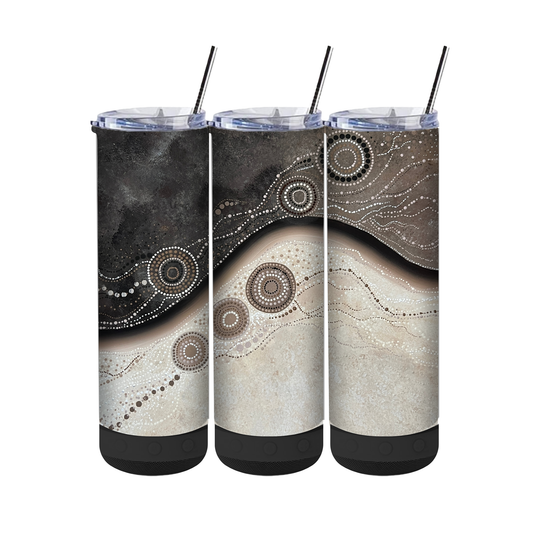Duality - 20oz Aboriginal Art Bluetooth Speaker Tumbler
