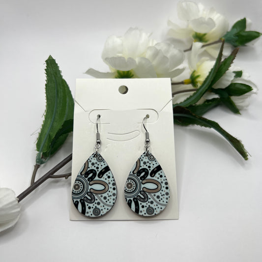 Self Connection - Dusk - Aboriginal Art Earrings