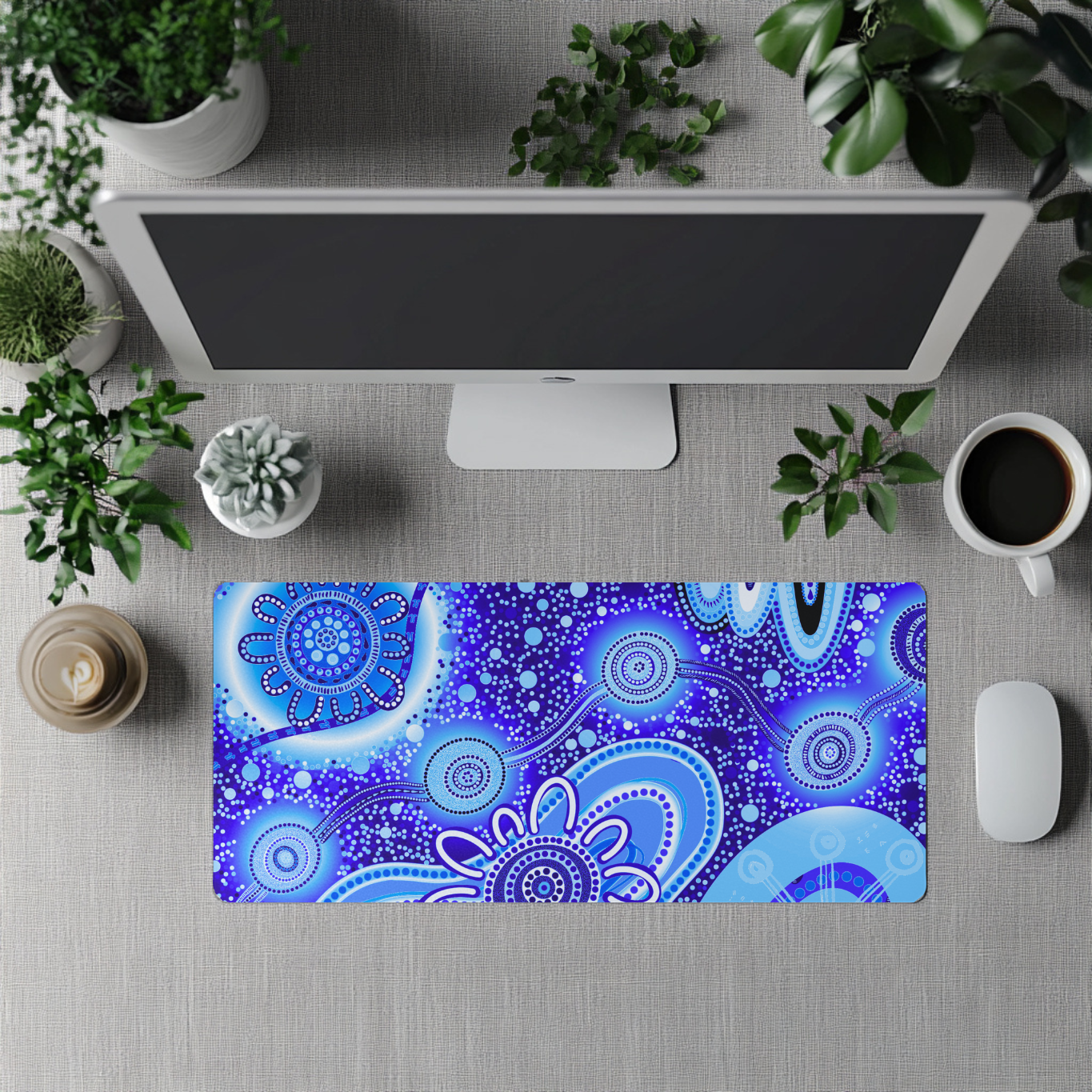 Dreaming - Sky - Aboriginal Art Desk Mat