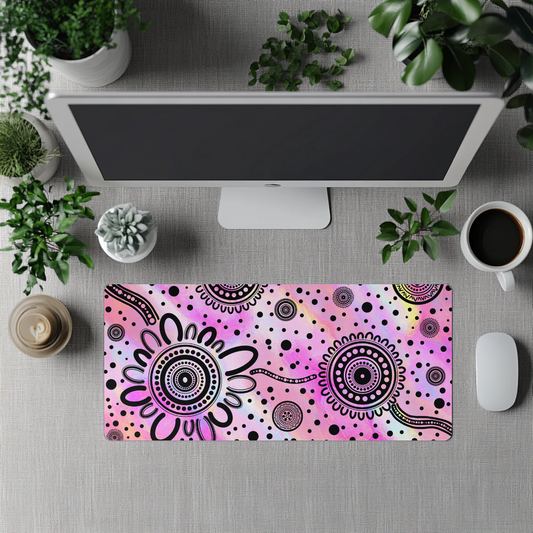Community Marble - Aboriginal Art Desk Mat
