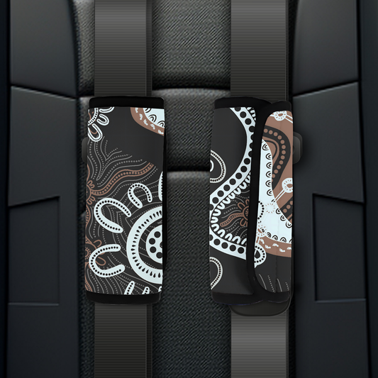 Walkabout - Earth - Aboriginal Art Seatbelt Covers - 1 cover