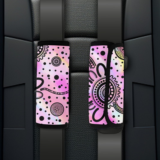 Community Marble - Aboriginal Art Seatbelt Covers - 1 cover