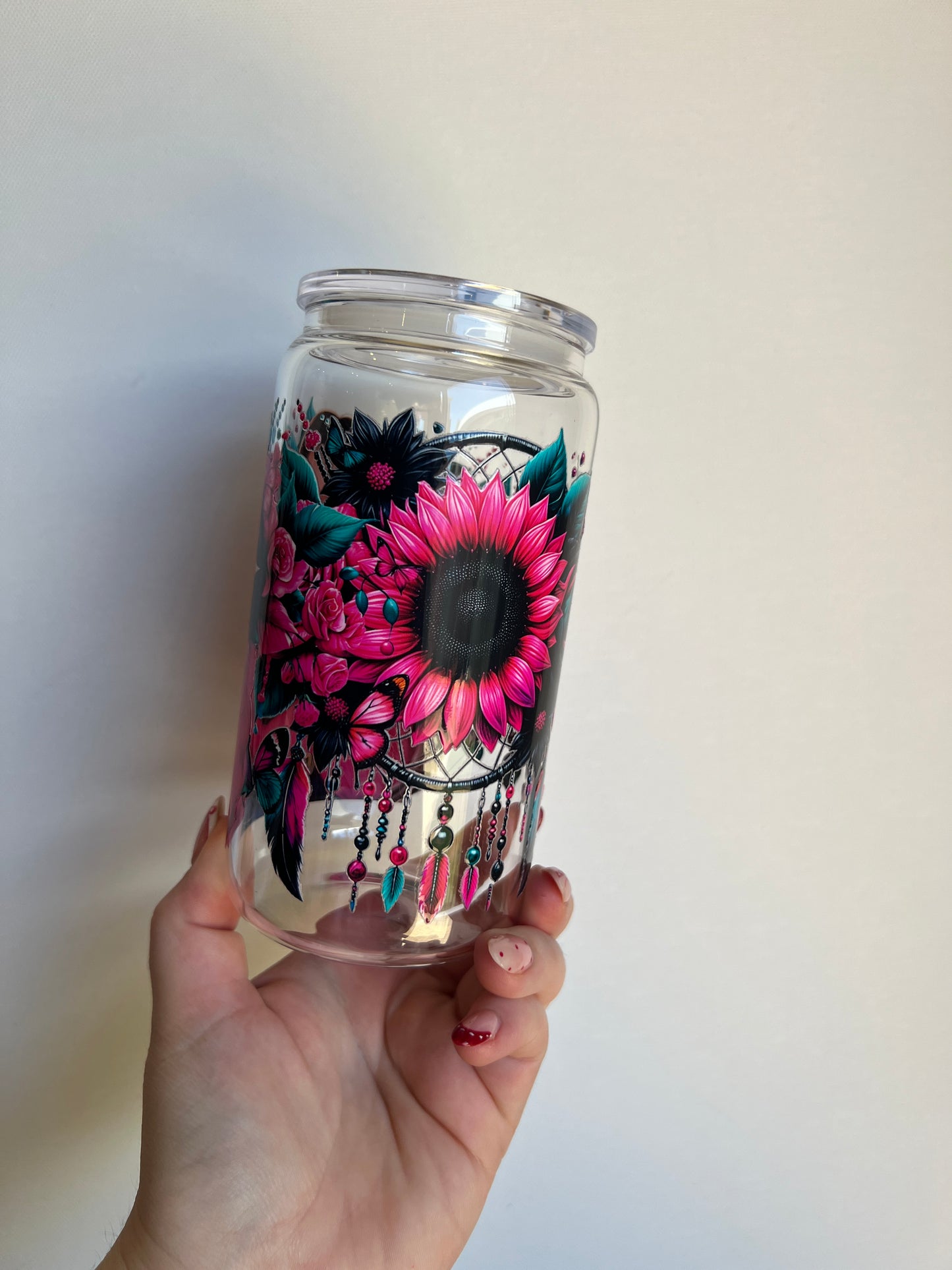 Book Girl - 16oz Glass Libbey Cup