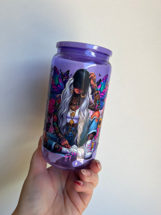 Live in the moment - 16oz Glass Libbey Cup