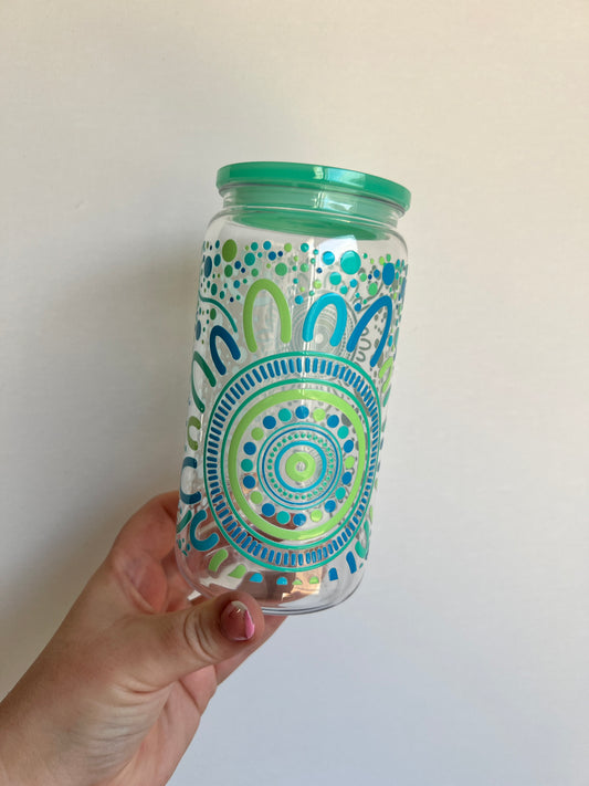 Sisterhood Earth - Green ACRYLIC - 16oz Acrylic Libbey Cup