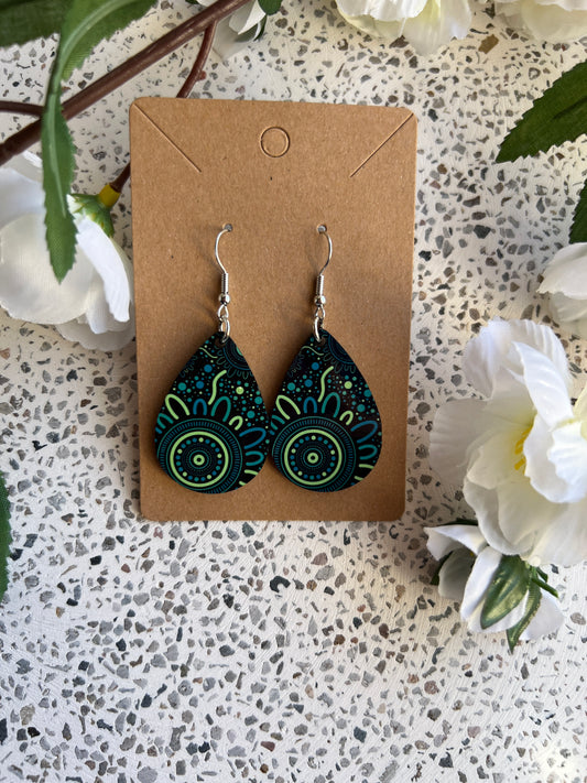 Sisterhood Forest - Tear Drop - Wooden Earrings