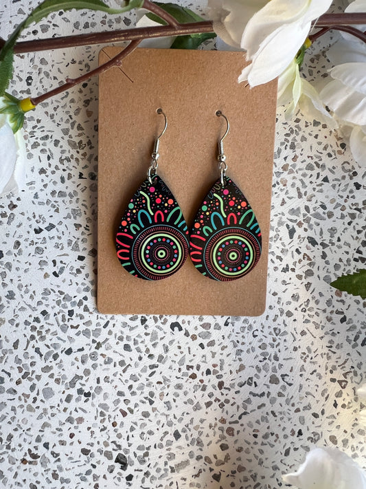 Sisterhood - Tear Drop - Wooden Earrings