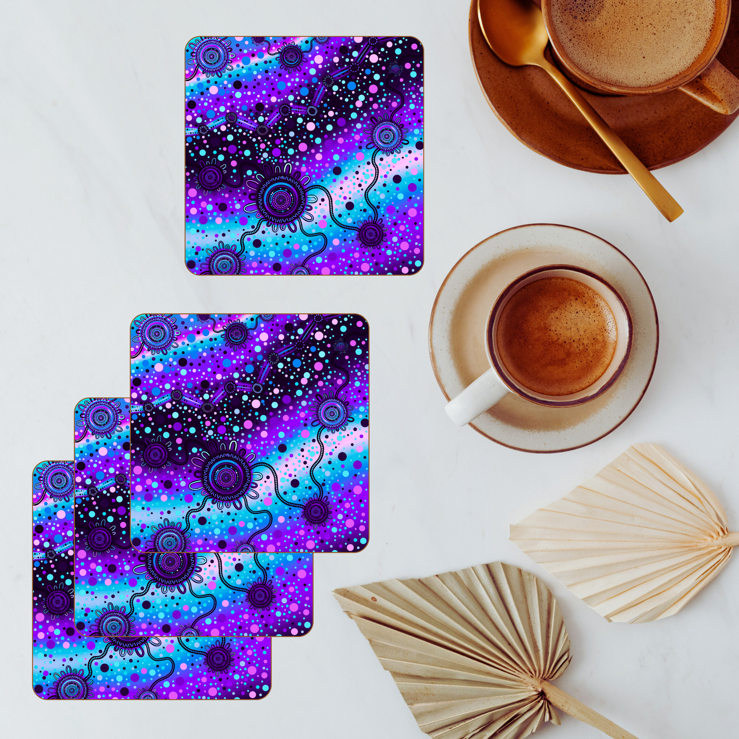 Connected - Aboriginal Art Coasters