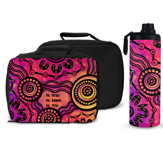 Affirmation - Sunset - Lunch Boxes & Water Bottle Bundle