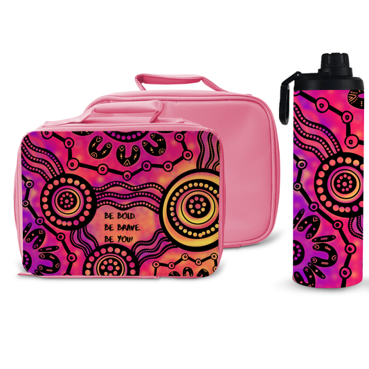 Affirmation - Sunset - Lunch Boxes & Water Bottle Bundle