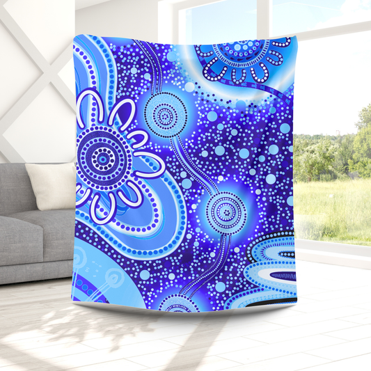 Dreaming - Sky - Aboriginal Art Throw Blanket