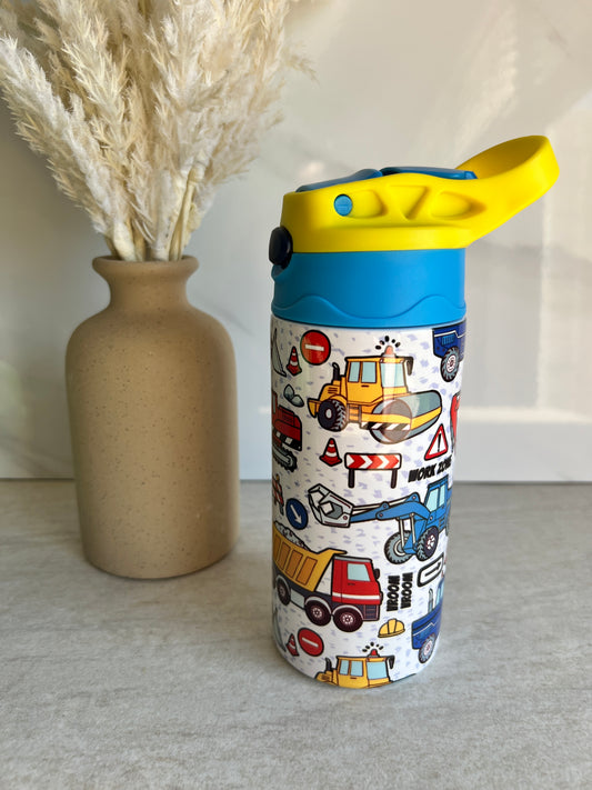 Kids Water Bottle - Trucks