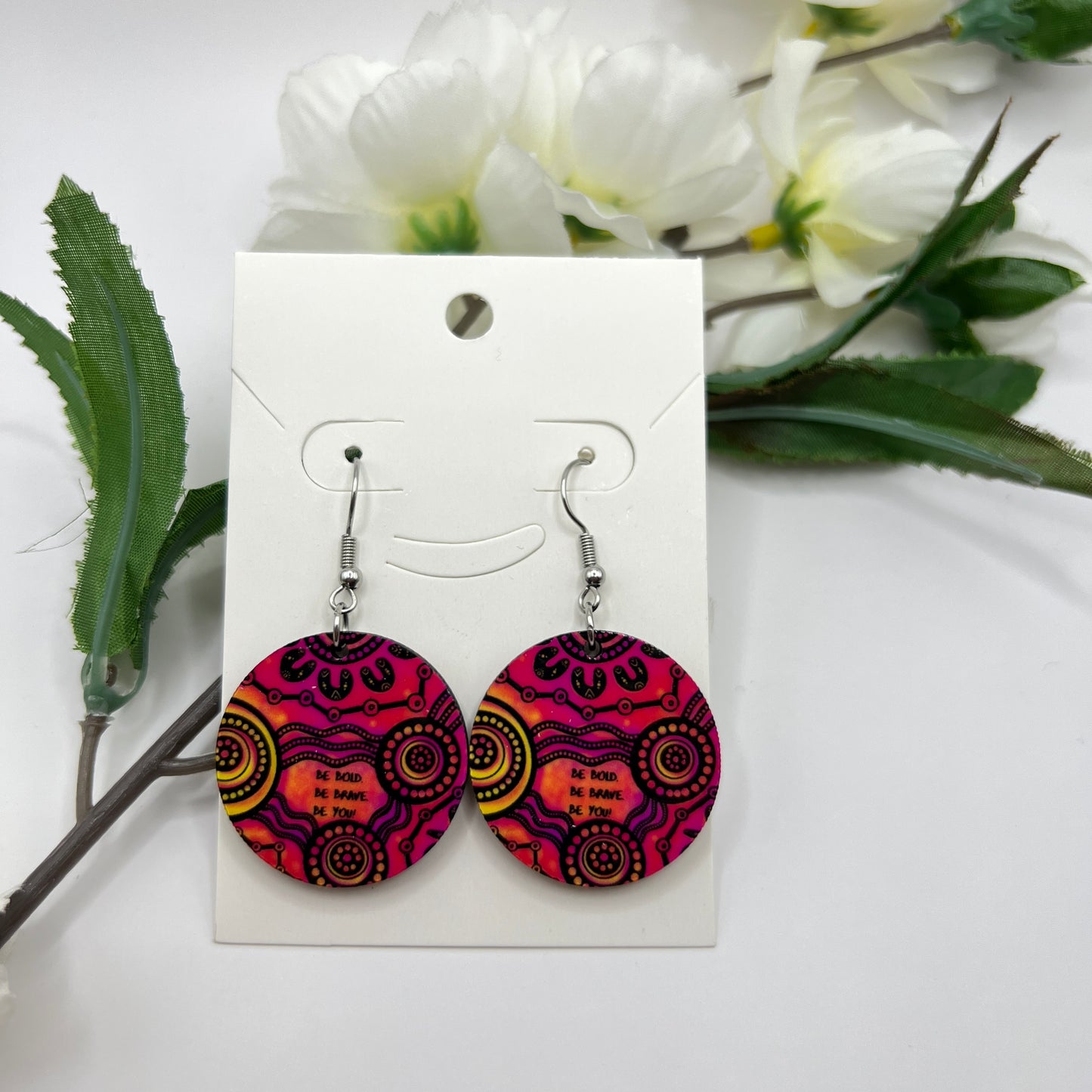 Be Bold - Wooden Aboriginal Art Earrings