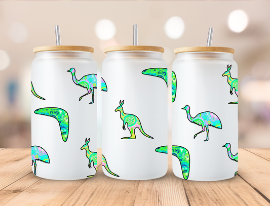 Boomerangs, Emus & Kangaroos - UV DTF WRAP