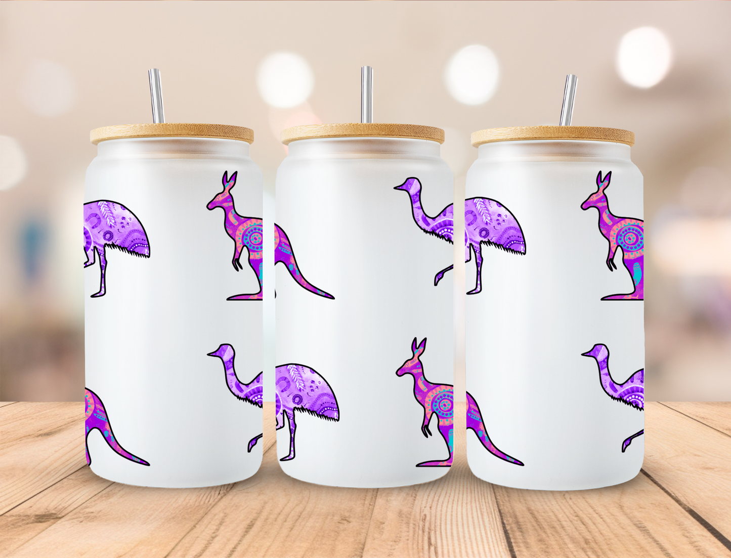 Kangaroo's & Emu's - UV DTF WRAP