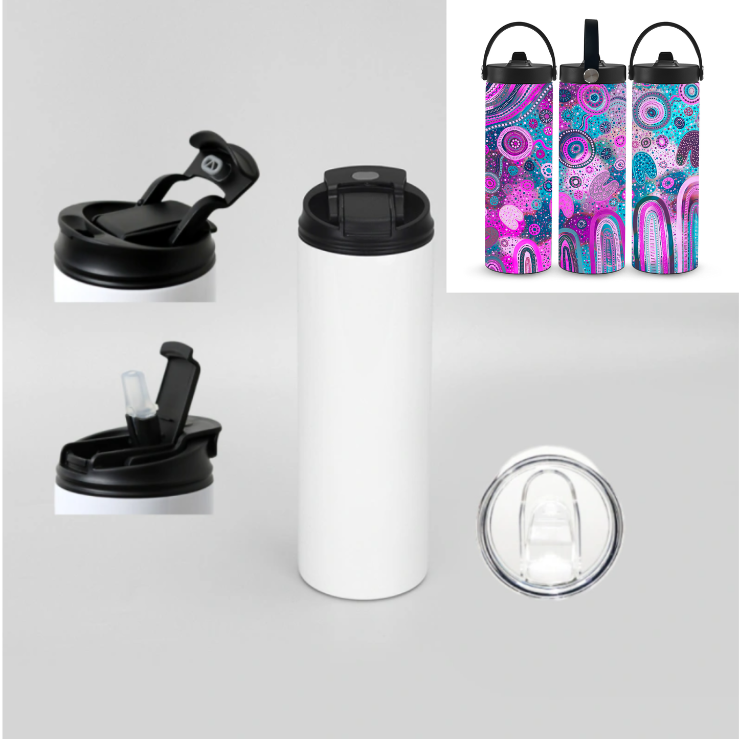 Hope - Aboriginal Art - 20oz Water Bottle