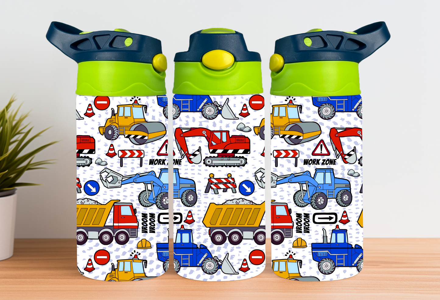 Kids Water Bottle - Trucks