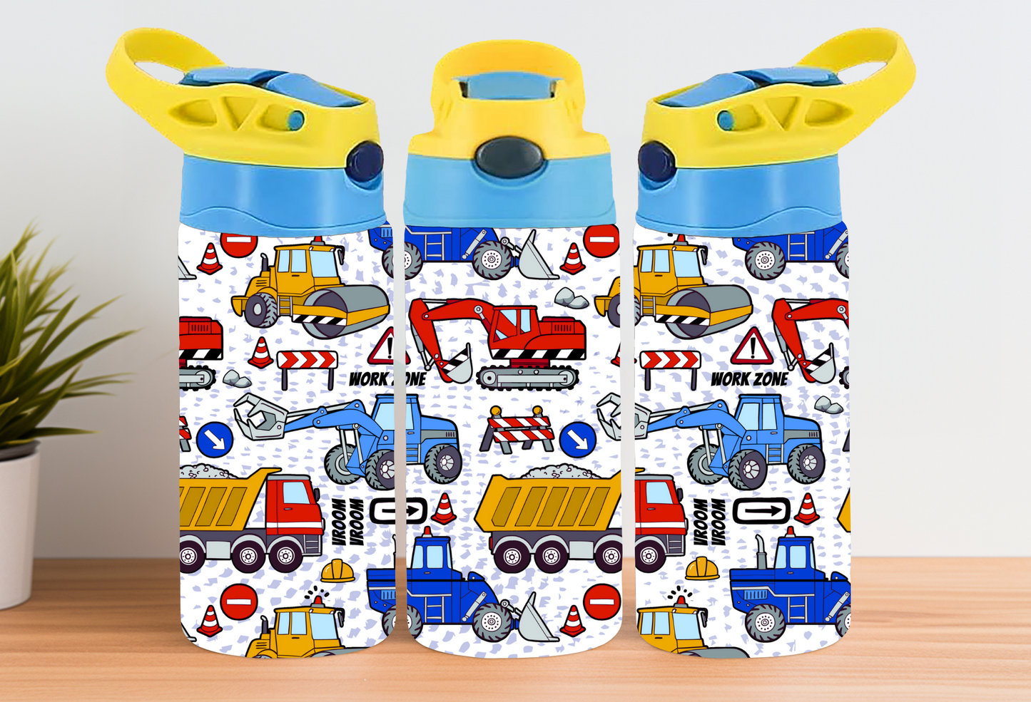 Kids Water Bottle - Trucks