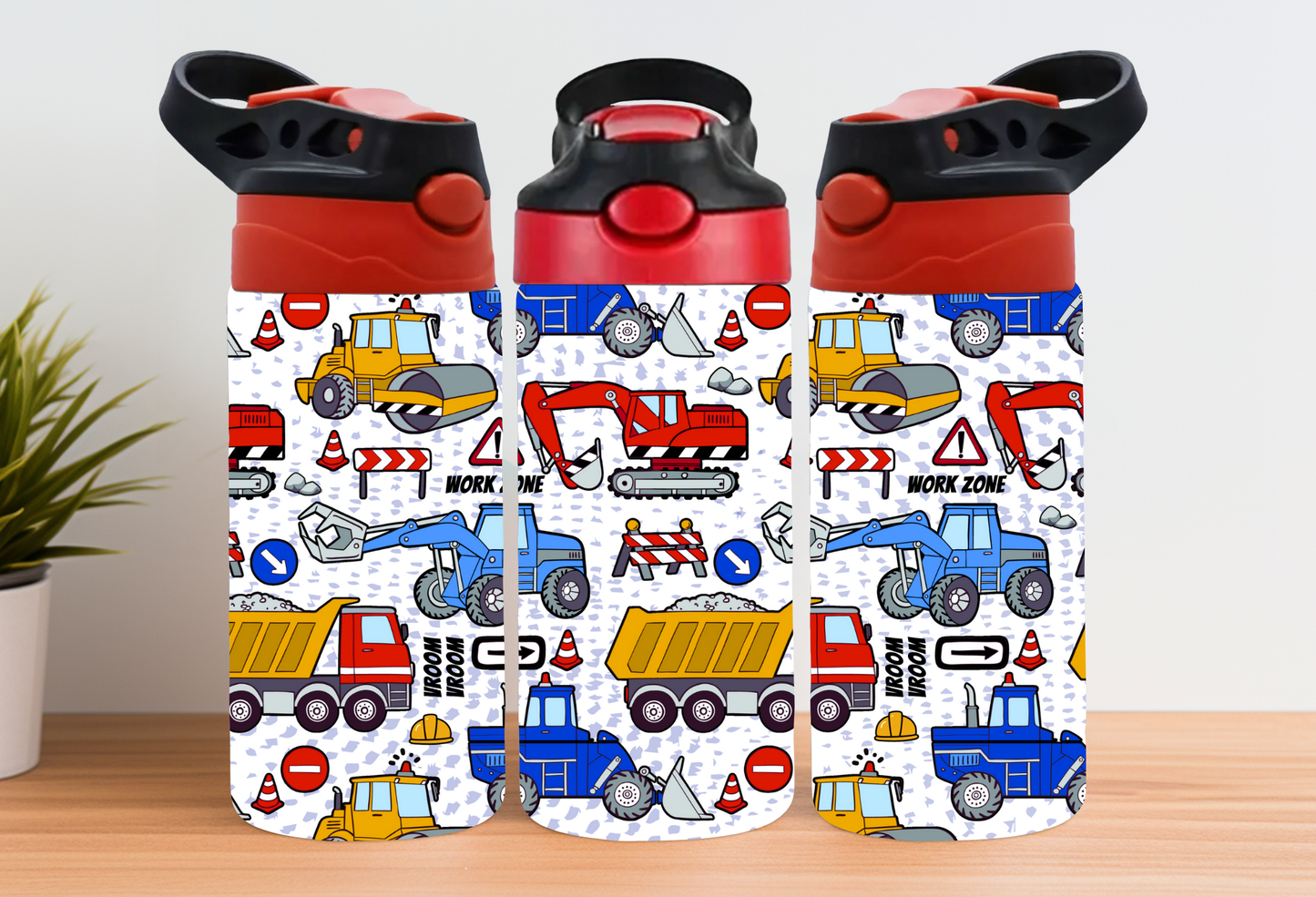 Kids Water Bottle - Trucks