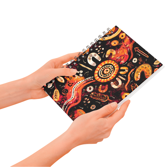 Country - Fire - Aboriginal Art A5 Notebook